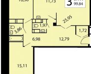 3-комнатная квартира площадью 99.84 кв.м, ул Краснобогатырская, д.28 | цена 19 594 110 руб. | www.metrprice.ru