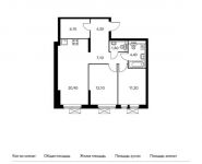 2-комнатная квартира площадью 67.8 кв.м,  | цена 8 386 860 руб. | www.metrprice.ru