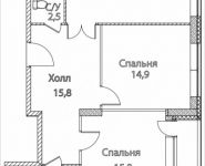 3-комнатная квартира площадью 77 кв.м, Юго-Восточный административный округ, район Лефортово, жилой квартал Символ, к4 | цена 16 078 400 руб. | www.metrprice.ru