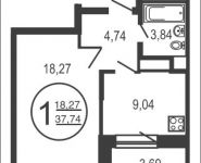 1-комнатная квартира площадью 0 кв.м, Колпакова ул., 44 | цена 3 509 820 руб. | www.metrprice.ru