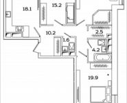 3-комнатная квартира площадью 93.1 кв.м, Рязанский проспект, 2, корп.М2 | цена 16 168 211 руб. | www.metrprice.ru