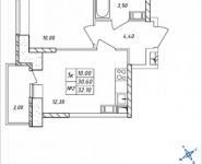 1-комнатная квартира площадью 32.1 кв.м, Дружбы, 47 | цена 2 628 990 руб. | www.metrprice.ru