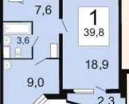 1-комнатная квартира площадью 39.8 кв.м, Сходненская ул., 27 | цена 3 770 000 руб. | www.metrprice.ru