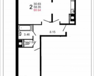 2-комнатная квартира площадью 60.6 кв.м, Шестая, 11 | цена 4 016 512 руб. | www.metrprice.ru