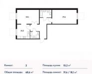 2-комнатная квартира площадью 68 кв.м, Боровское ш., 2 | цена 6 860 000 руб. | www.metrprice.ru