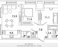 3-комнатная квартира площадью 56 кв.м, Рязанский просп. | цена 9 132 500 руб. | www.metrprice.ru
