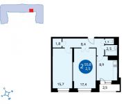 2-комнатная квартира площадью 55.8 кв.м, Планерная мкр, 3 | цена 4 100 000 руб. | www.metrprice.ru