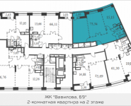 2-комнатная квартира площадью 75.54 кв.м, Вавилова, 69 | цена 13 973 691 руб. | www.metrprice.ru