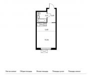 1-комнатная квартира площадью 21.89 кв.м,  | цена 3 368 871 руб. | www.metrprice.ru