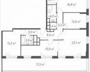 4-комнатная квартира площадью 121.6 кв.м, Вешняковская ул., 10 | цена 23 104 000 руб. | www.metrprice.ru