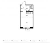 1-комнатная квартира площадью 19.8 кв.м,  | цена 5 565 780 руб. | www.metrprice.ru