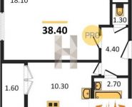 1-комнатная квартира площадью 38.4 кв.м,  | цена 4 170 240 руб. | www.metrprice.ru