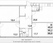 3-комнатная квартира площадью 90.2 кв.м, Автозаводская ул., 23К6 | цена 15 332 917 руб. | www.metrprice.ru