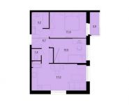 2-комнатная квартира площадью 49.5 кв.м, Учебный переулок, 2 | цена 5 077 385 руб. | www.metrprice.ru