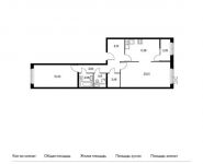 2-комнатная квартира площадью 66.8 кв.м,  | цена 5 998 640 руб. | www.metrprice.ru