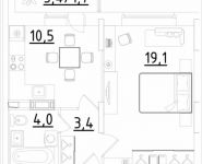 1-комнатная квартира площадью 38.7 кв.м, Строителей, корп.3 | цена 2 147 850 руб. | www.metrprice.ru