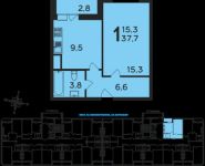 1-комнатная квартира площадью 38 кв.м, Студенческий пр. | цена 2 180 500 руб. | www.metrprice.ru