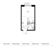 1-комнатная квартира площадью 19.8 кв.м,  | цена 2 843 280 руб. | www.metrprice.ru
