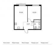 1-комнатная квартира площадью 41.77 кв.м, Складочная ул, 6 | цена 8 195 274 руб. | www.metrprice.ru