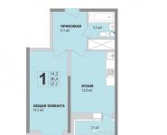 1-комнатная квартира площадью 38 кв.м, Десантная улица, 15 | цена 2 947 000 руб. | www.metrprice.ru