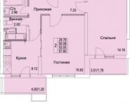 2-комнатная квартира площадью 57 кв.м, Муравская 2-я ул. | цена 5 654 425 руб. | www.metrprice.ru