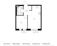 1-комнатная квартира площадью 37.6 кв.м, | цена 4 534 560 руб. | www.metrprice.ru