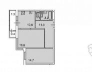 2-комнатная квартира площадью 60.3 кв.м, Радио ул. | цена 6 259 140 руб. | www.metrprice.ru