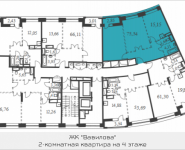 2-комнатная квартира площадью 75.54 кв.м, Вавилова, 69 | цена 17 108 587 руб. | www.metrprice.ru