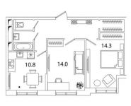 2-комнатная квартира площадью 56 кв.м, Рязанский просп., 2 | цена 9 284 352 руб. | www.metrprice.ru