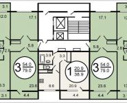 3-комнатная квартира площадью 79 кв.м, Болотниковская ул., 20К1 | цена 15 100 000 руб. | www.metrprice.ru