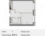 1-комнатная квартира площадью 36 кв.м, Ильменский пр., 14 | цена 5 611 320 руб. | www.metrprice.ru