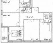 4-комнатная квартира площадью 130.9 кв.м, Лазоревый пр., 3 | цена 29 264 406 руб. | www.metrprice.ru