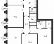 4-комнатная квартира площадью 109.6 кв.м, Усиевича, влд 10 Б, корп.1 | цена 36 641 472 руб. | www.metrprice.ru