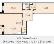 3-комнатная квартира площадью 84.77 кв.м, Красноармейская, 57 | цена 4 408 040 руб. | www.metrprice.ru
