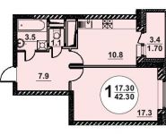 1-комнатная квартира площадью 43.2 кв.м, Первомайская ул., 9К2 | цена 3 200 000 руб. | www.metrprice.ru