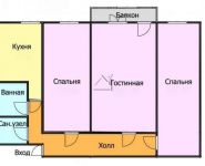 3-комнатная квартира площадью 55 кв.м, Кавказский бульвар, 34к2 | цена 7 100 000 руб. | www.metrprice.ru