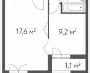 1-комнатная квартира площадью 38.6 кв.м, Вешняковская улица, 10с2 | цена 6 562 000 руб. | www.metrprice.ru