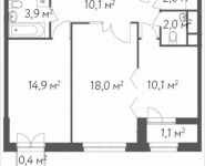 2-комнатная квартира площадью 62 кв.м, Вешняковская ул., 10 | цена 10 375 000 руб. | www.metrprice.ru