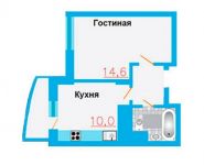 1-комнатная квартира площадью 32.4 кв.м, Рябиновая ул, 10 | цена 2 106 000 руб. | www.metrprice.ru