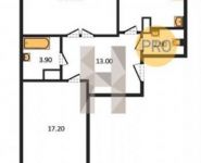 2-комнатная квартира площадью 70.4 кв.м,  | цена 6 165 900 руб. | www.metrprice.ru