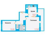 2-комнатная квартира площадью 54.9 кв.м, Рябиновая ул. | цена 3 348 900 руб. | www.metrprice.ru