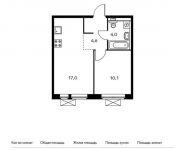 1-комнатная квартира площадью 35.7 кв.м, жилой комплекс Мякинино Парк, | цена 4 915 890 руб. | www.metrprice.ru