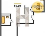 2-комнатная квартира площадью 59.1 кв.м, Чистяковой ул. | цена 6 155 270 руб. | www.metrprice.ru