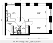 2-комнатная квартира площадью 56.65 кв.м, ул. Донецкая, 30, корп.2 | цена 7 617 499 руб. | www.metrprice.ru