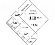 1-комнатная квартира площадью 40 кв.м, Народная улица, 23 | цена 2 980 432 руб. | www.metrprice.ru