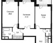 2-комнатная квартира площадью 98.8 кв.м, Ляпидевского ул., 1 | цена 11 500 000 руб. | www.metrprice.ru