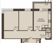 3-комнатная квартира площадью 75.4 кв.м, Гродненская, 5А, корп.2 | цена 15 306 200 руб. | www.metrprice.ru