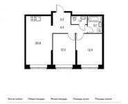 2-комнатная квартира площадью 60.3 кв.м, Варшавское ш., 141К2 | цена 9 376 650 руб. | www.metrprice.ru