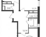 2-комнатная квартира площадью 58 кв.м, Гагарина ул., 60 | цена 3 052 215 руб. | www.metrprice.ru