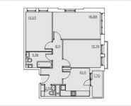 3-комнатная квартира площадью 71 кв.м, Николо-Хованская ул, 12к2 | цена 6 611 640 руб. | www.metrprice.ru